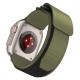 Bracelet APPLE Watch Boucle Trail Vert velcro en nylon