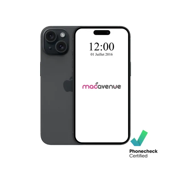APPLE iPhone 15 Noir - Occasion