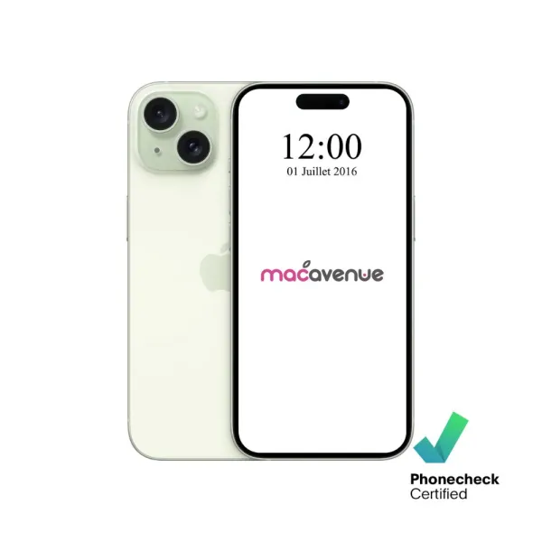 APPLE iPhone 15 Vert - Occasion
