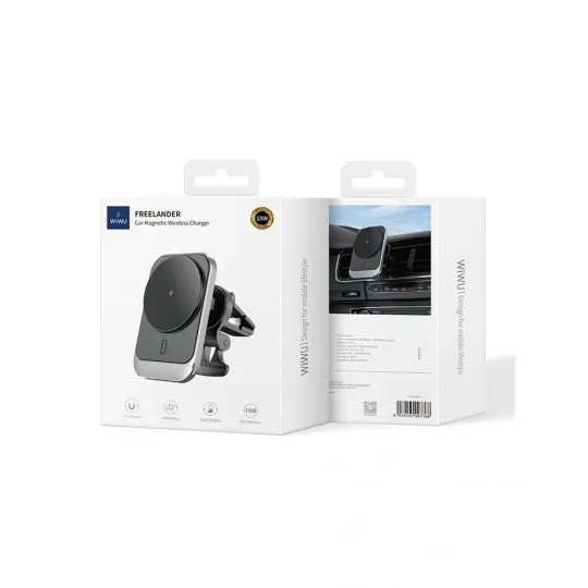 Emballage WIWU Support de téléphone magnétique avec chargement sans fil 15W