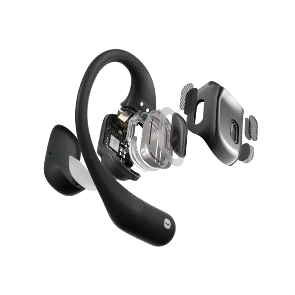 SHOKZ OpenFit Noir - Ecouteurs bluetooth TWS à conduction osseuse