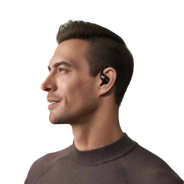 SHOKZ OpenFit Noir - Ecouteurs bluetooth TWS à conduction osseuse