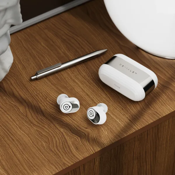 DEVIALET Gemini II - Ecouteurs sans fil haut de gamme blancs