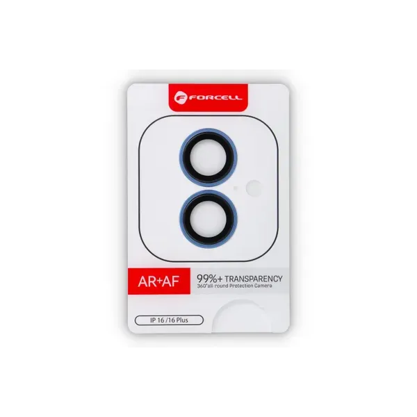 FORCELL Lentilles protection d'objectif caméra iPhone 16 - Plus Outremer