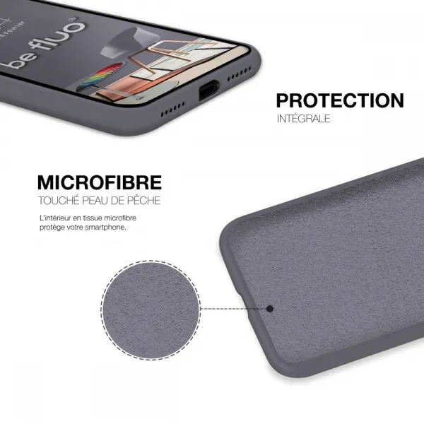 MOXIE BeFluo Coque iPhone 15 gris lavande