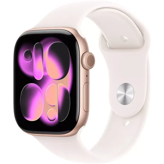 APPLE Watch Series 11 boitier aluminium or rose bracelet rose tendre - Neuf