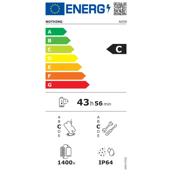 Etiquette énergétique NOTHING Phone (3a)