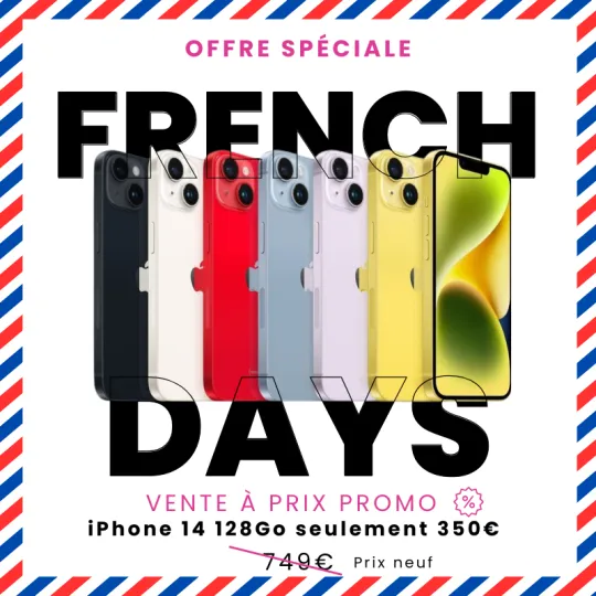 FRENCH DAYS - iPhone 14 128Go à seulement 350€
