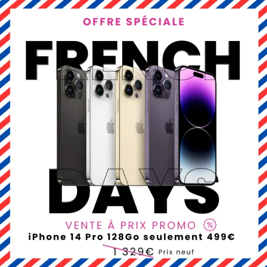 FRENCH DAYS - iPhone 14 Pro 128Go à seulement 499€