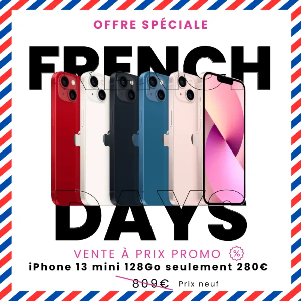FRENCH DAYS - iPhone 13 Mini à 280€ - 128Go bon état