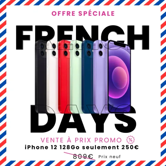 FRENCH DAYS - iPhone 12 à 250€ - 128 Go bon état