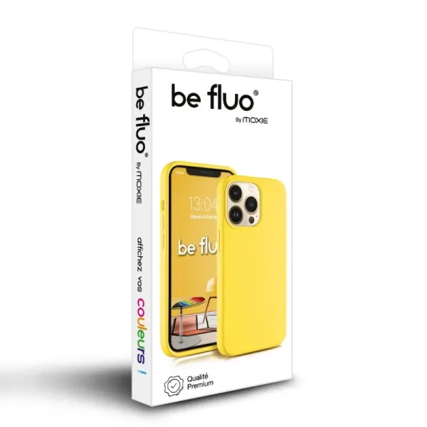 MOXIE BeFluo Coque iPhone 15 jaune