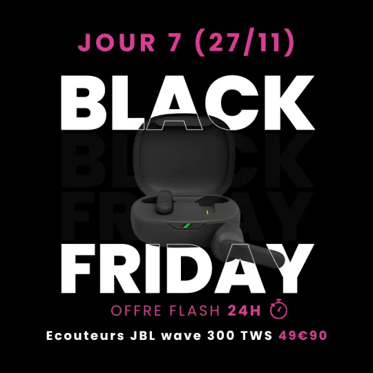 Offre Flash Black Friday JBL Wave 300 TWS écouteur bluetooth (Noir)