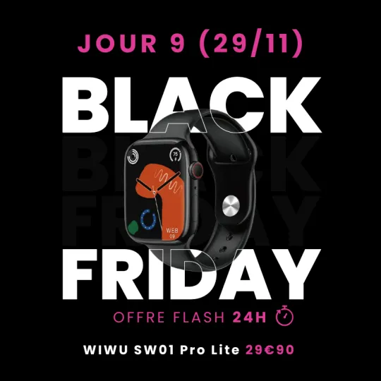 Offre Flash Black Friday WIWU SW01 Pro Lite Noir - Neuf