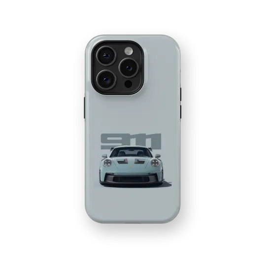 Bland Blue Porsche | Coque de téléphone 3D 2en1 Ultra-résistante