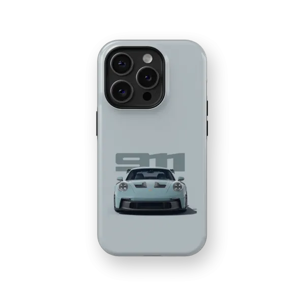 Bland Blue Porsche | Coque de téléphone 3D 2en1 Ultra-résistante