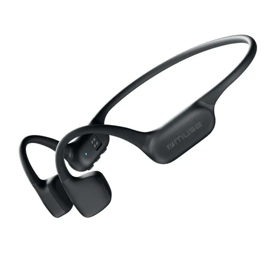 MUSE Ecouteurs bluetooth TWS à conduction osseuse avec lecteur MP3 (Noir)