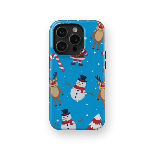 Snowy Friends | Coque de téléphone 3D 2en1 Ultra-résistante