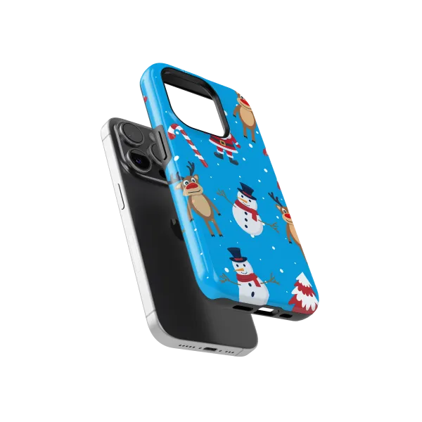 Snowy Friends | Coque de téléphone 3D 2en1 Ultra-résistante