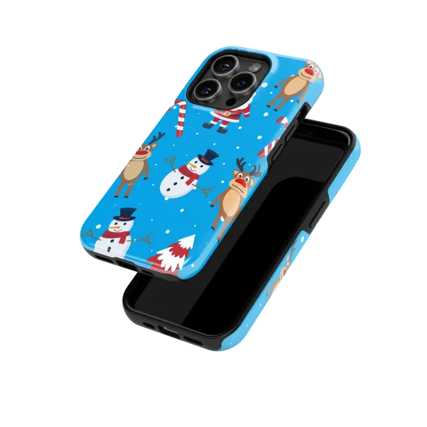 Snowy Friends | Coque de téléphone 3D 2en1 Ultra-résistante