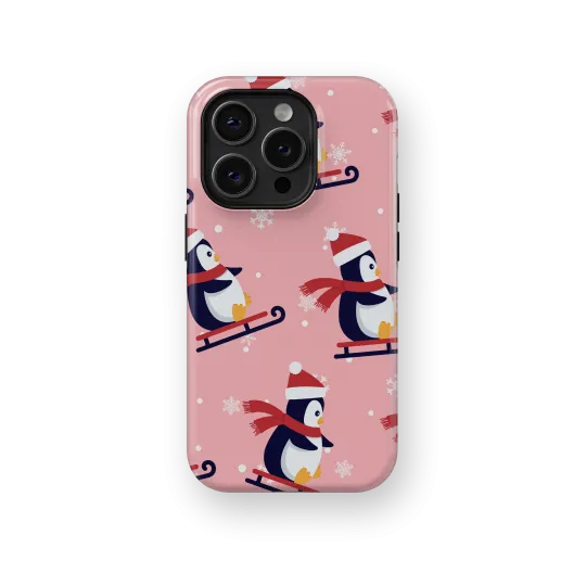 Penguin Ride | Coque de téléphone 3D 2en1 Ultra-résistante