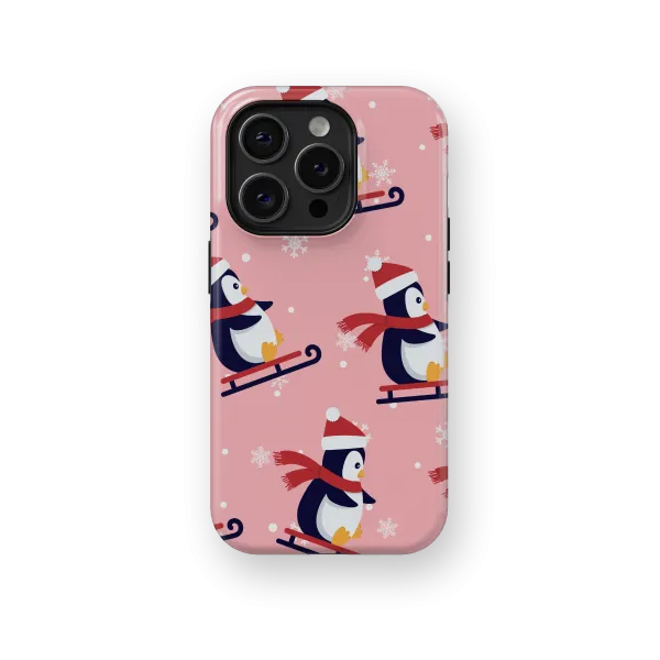Penguin Ride | Coque de téléphone 3D 2en1 Ultra-résistante