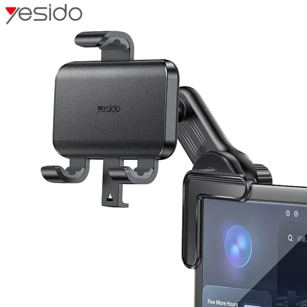 YESIDO Support de smartphone pour fixation sur angle d'écran voiture