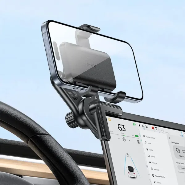 YESIDO Support de smartphone pour fixation sur angle d'écran voiture