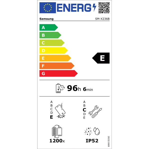 SAMSUNG Galaxy Tab A11+ - Neuf Etiquette énergétique