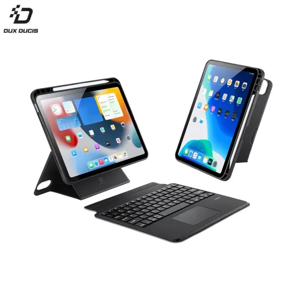 DUX DUCIS Housse de Protection avec clavier rétroéclairé pour iPad AZERTY (Tous les modèles)