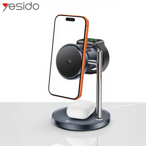 YESIDO Station de Charge sans Fil Qi2 32.5W 3 en 1