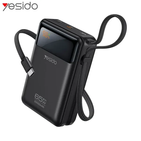 YESIDO Batterie Externe Power Bank USB-C 20000mAh 65W