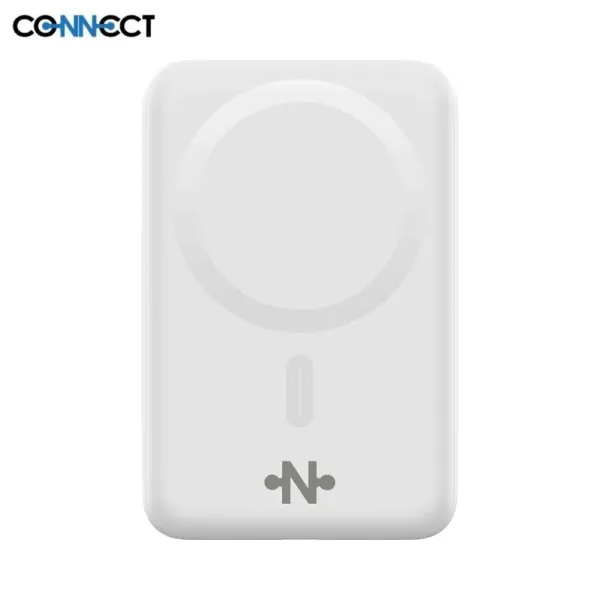 CONNECT Batterie Externe Power Bank sans Fil MagSafe 10000mAh 15W blanc