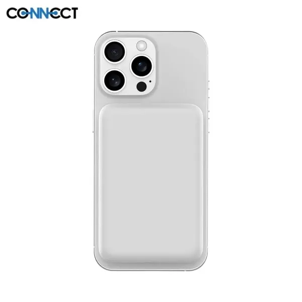 CONNECT Batterie Externe Power Bank sans Fil MagSafe 10000mAh 15W blanc