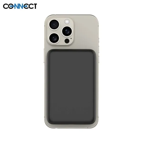 CONNECT Batterie Externe Power Bank sans Fil MagSafe 10000mAh 15W noir