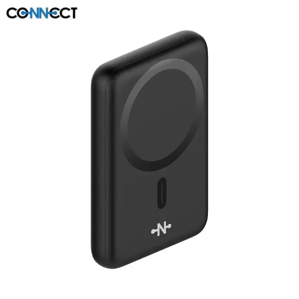 CONNECT Batterie Externe Power Bank sans Fil MagSafe 10000mAh 15W noir