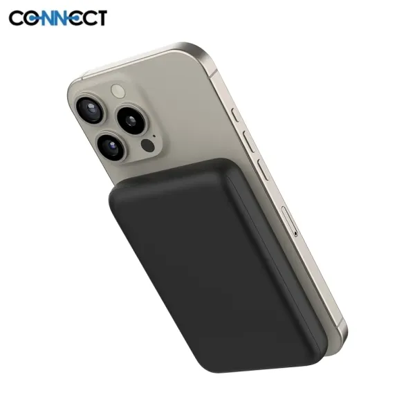 CONNECT Batterie Externe Power Bank sans Fil MagSafe 10000mAh 15W noir