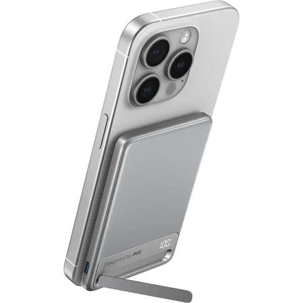 INIU MagPro Slim Powerbank sans fil MagSafe/Qi 5000mAh 15W Blanc