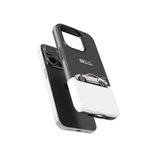 Red Brake Caliper Porsche | Coque de téléphone 3D 2en1 Ultra-résistante