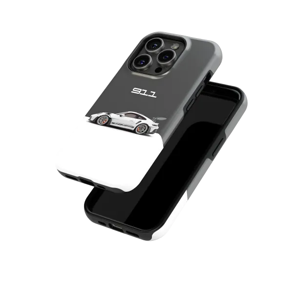 Red Brake Caliper Porsche | Coque de téléphone 3D 2en1 Ultra-résistante