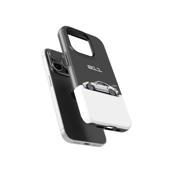 Pink Brake Caliper Porsche | Coque de téléphone 3D 2en1 Ultra-résistante