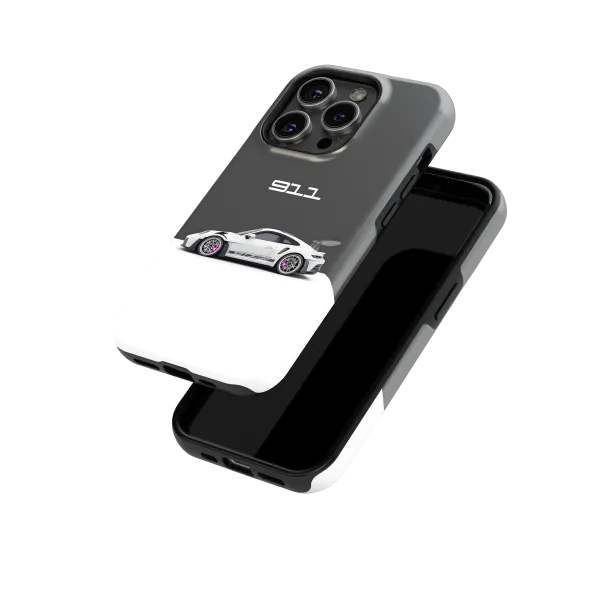 Pink Brake Caliper Porsche | Coque de téléphone 3D 2en1 Ultra-résistante