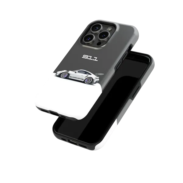 Purple Brake Caliper Porsche | Coque de téléphone 3D 2en1 Ultra-résistante