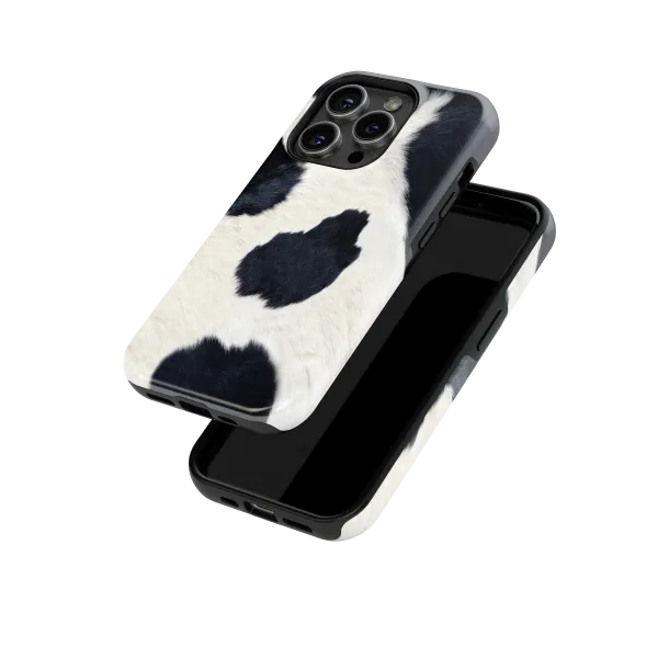 Cowhide Chic | Coque de téléphone 3D 2en1 Ultra-résistante