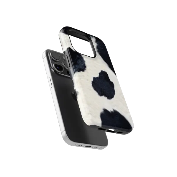 Cowhide Chic | Coque de téléphone 3D 2en1 Ultra-résistante