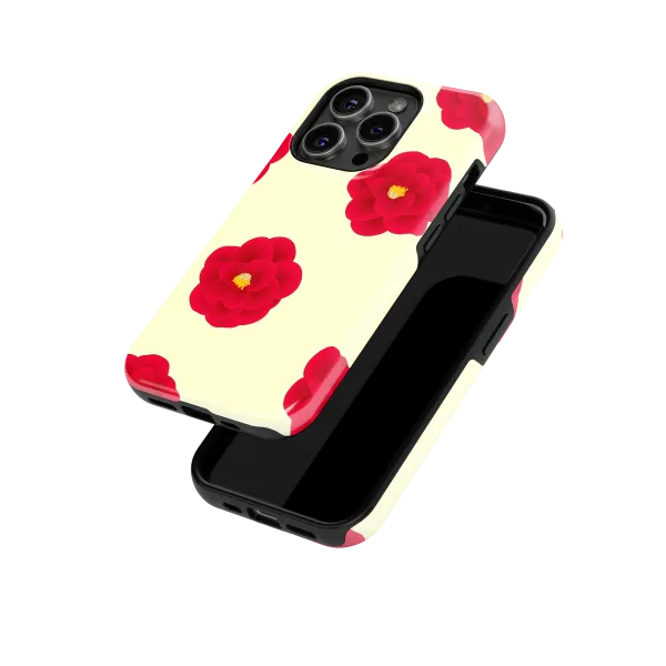 Crimson Elegance | Coque de téléphone 3D 2en1 Ultra-résistante