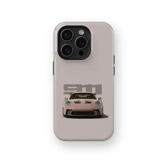 Bland Red Porsche | Coque de téléphone 3D 2en1 Ultra-résistante