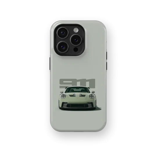 Bland Green Porsche | Coque de téléphone 3D 2en1 Ultra-résistante