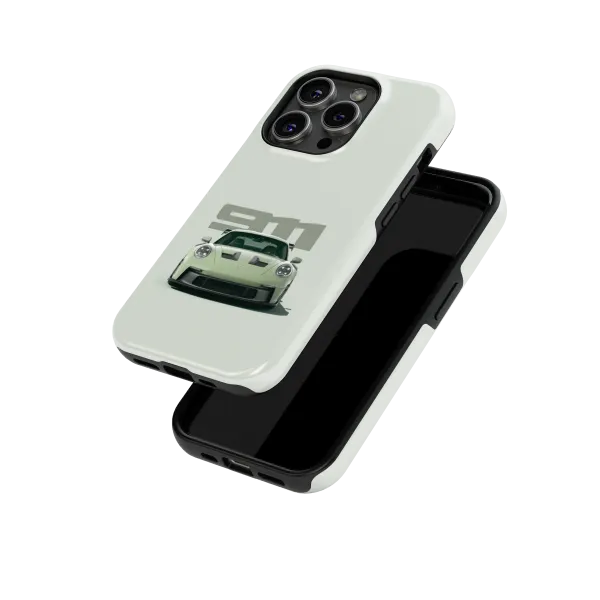 Bland Green Porsche | Coque de téléphone 3D 2en1 Ultra-résistante