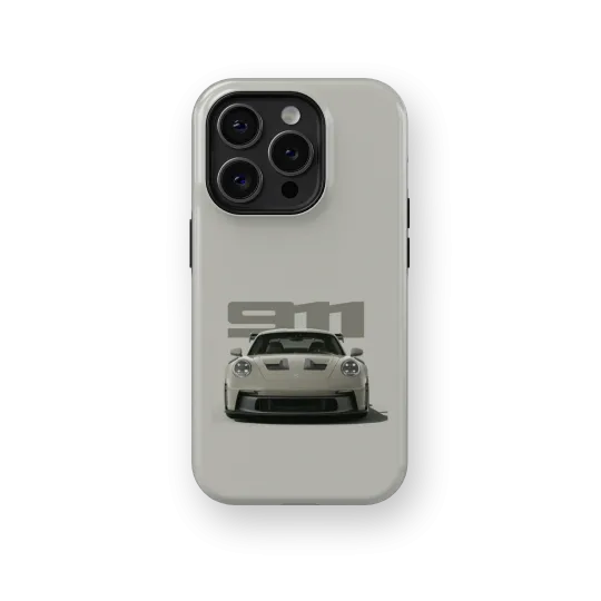 Bland Grey Porsche | Coque de téléphone 3D 2en1 Ultra-résistante